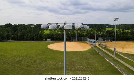 Aerial view of a Baseball field light - Powered by Shutterstock