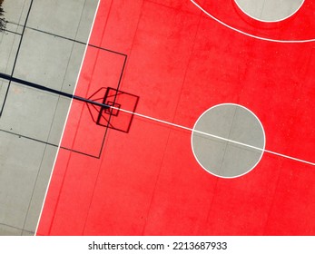 aerial view of a basketball court in autumn - Powered by Shutterstock