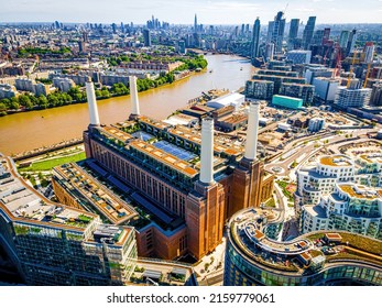 Aerial View Of Battersea Power Station In London, UK