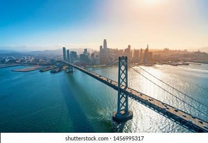 Aerial view of the Bay Bridge in San Francisco, CA - Shutterstock ID 1456995317