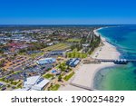 Aerial view of a beach in Busselton, Australia