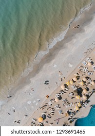 Aerial View Of The Beach On Sanibel Island Florida