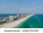 Aerial view of the beach in Pensacola, Florida