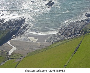 	
Aerial View Of A Beach In South Devon	