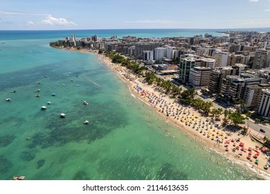 Aerial View Of Beaches In Maceio, Alagoas, Northeast Region Of Brazil.