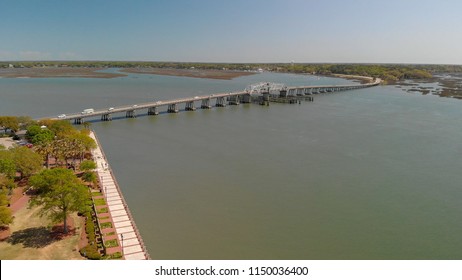 Aerial view of Beaufort, SC.