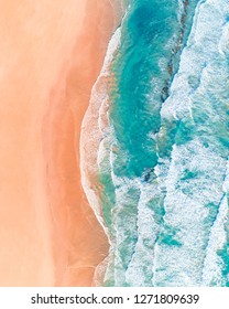 Aerial View Of Beautiful Australian Beach Along The Great Ocean Road, Victoria, In Summer