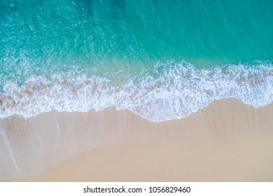 Aerial view of a beautiful beach.