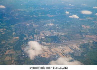 Aerial View Of The Beautiful Gatwick Airport At United Kingdom