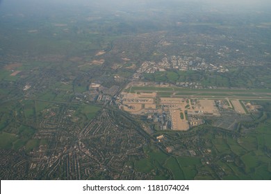 Aerial View Of The Beautiful Gatwick Airport At United Kingdom