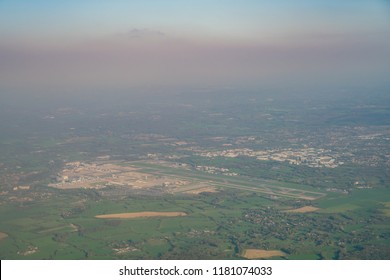 Aerial View Of The Beautiful Gatwick Airport At United Kingdom