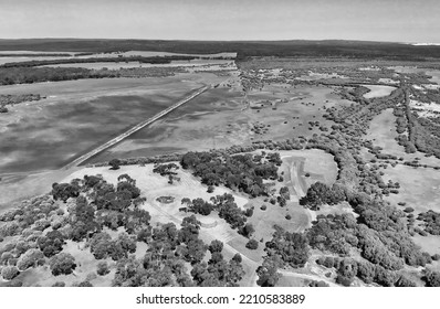 Aerial View Of Beautiful Kangaroo Island Countryside - Australia.