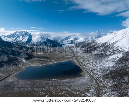 Similar – Image, Stock Photo Aerial view of Iceland’s majestic highland landscape