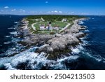 Aerial view of Beavertail Lighthouse, Rhode Island 