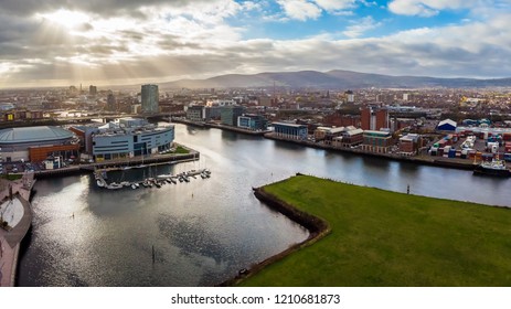 Aerial View Of Belfast In Autumn