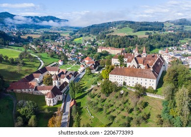 Aerial View Of The Benedictine Monastery St. Paul In Austria