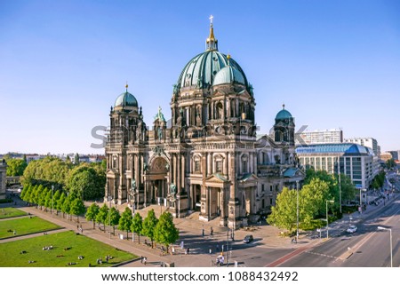 Aerial view of Berlin Cathedral (Berliner Dom) in Berlin, Germany