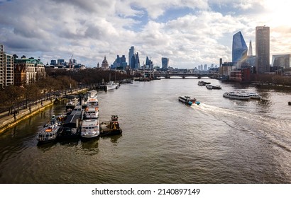 The Aerial View Of Big Ben In London, UK