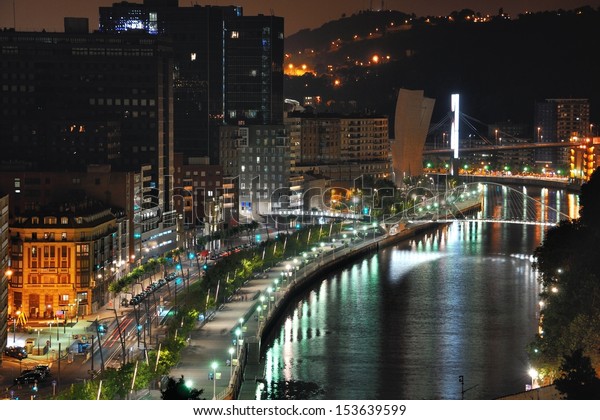 Aerial View Bilbao Spain City Downtown Stock Photo Edit Now 153639599