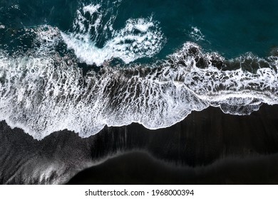 Aerial View Black Sand Beach Stock Photo 1968000394 | Shutterstock