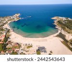 Aerial view of Black sea coast near Arapya beach, Burgas Region, Bulgaria