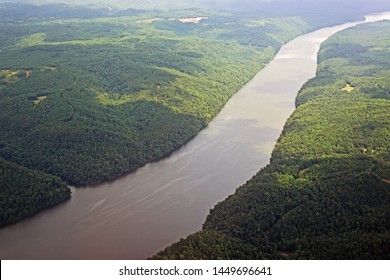 Aerial View Of Black Warrior River Alabama 