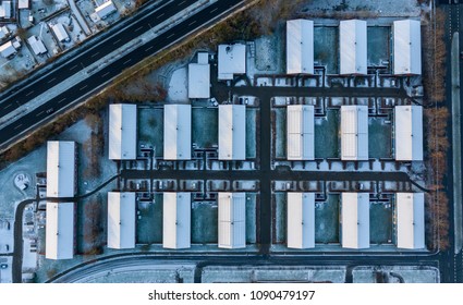 Aerial View Of Blocks. Aarhus, Denmark