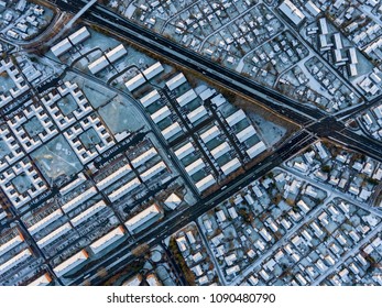 Aerial View Of Blocks. Aarhus, Denmark