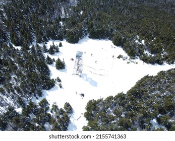 Aerial View Of Blue Mountain Fire Tower