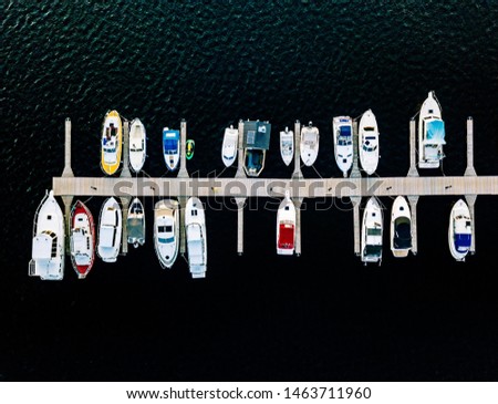 Similar – Image, Stock Photo Aerial View Of Luxury Yachts And Boats In Port At The Black Sea