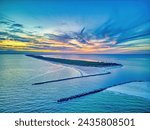 Aerial view of the Bob Sikes Cut separating St george Island and Little St George