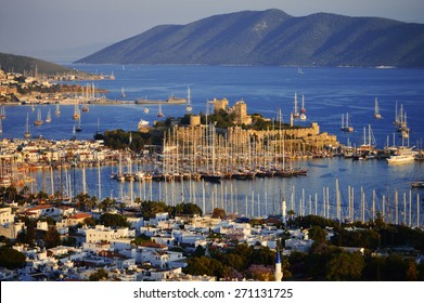 Aerial View Of Bodrum On Turkish Riviera.