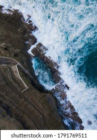 Aerial View Of Bogey Hole, Newcastle, Australia.