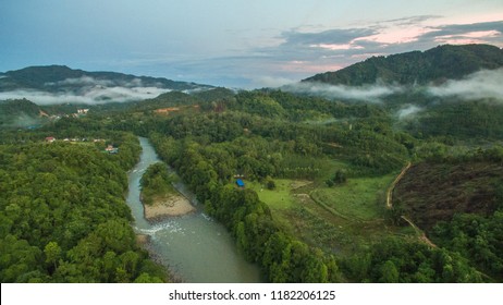 Aerial View Of Borneo Jungle