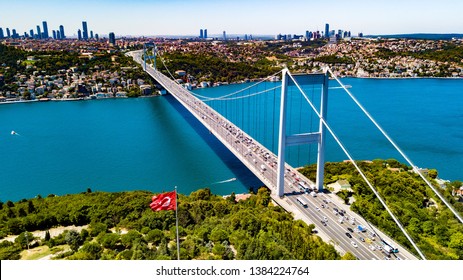 Aerial View Of Bosphorus Bridge 