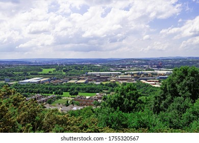 Aerial View From Boston Castle Park, Now Re-opened To The Public.  Rotherham, South Yorkshire, England,  On Saturday, 13th June, 2020.