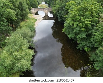 Aerial View Of Boston Spa Small Village And Remote Suburb Of  Leeds , West Yorkshire, England