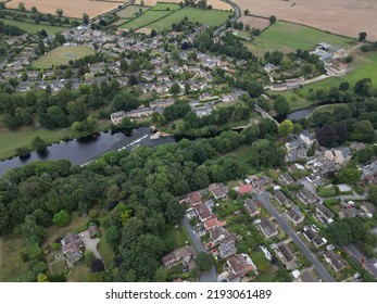 Aerial View Of Boston Spa Small Village And Remote Suburb Of  Leeds , West Yorkshire, England