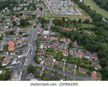 Aerial View Of Boston Spa Small Village And Remote Suburb Of  Leeds , West Yorkshire, England