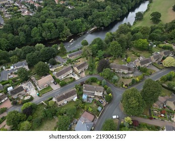 Aerial View Of Boston Spa Small Village And Remote Suburb Of  Leeds , West Yorkshire, England