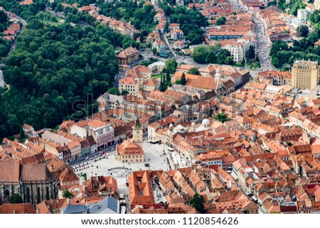 Aerial View Of Brasov City In Romania