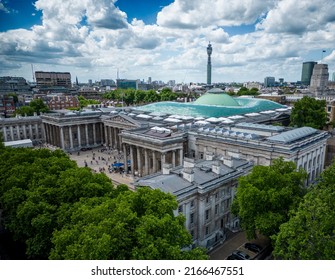 Aerial View Of The British Museum In Central London.