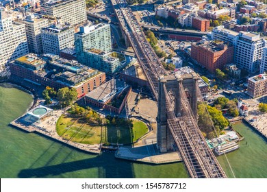 Aerial View To Brooklyn City Skyline