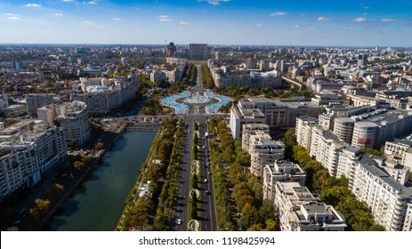 Aerial View Of Bucharest Downtown