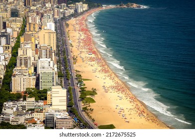 Aerial view of buildings on the beach front, Ipanema Beach, Rio De Janeiro, Brazil - Shutterstock ID 2172675525