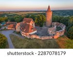 aerial view of Burg Stargard in Mecklenburg