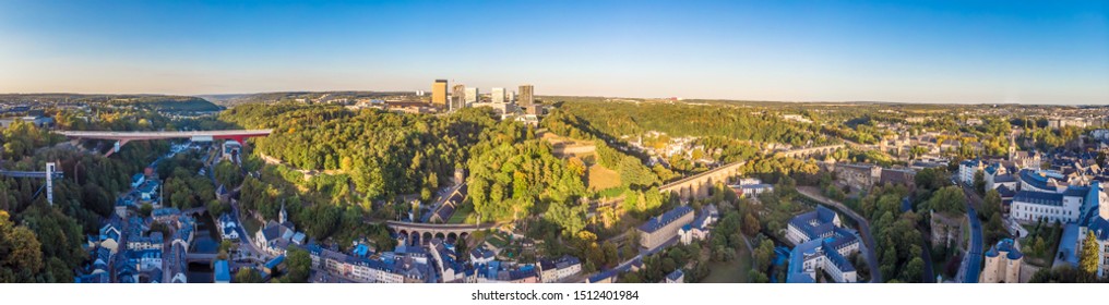 Aerial View Of The Business Center Of Luxembourg