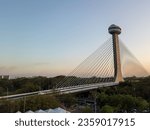 aerial view of the cable-stayed bridge in Teresina Piauí