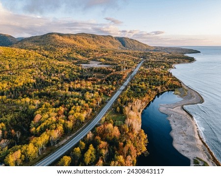 Aerial view of the Cabot Trail