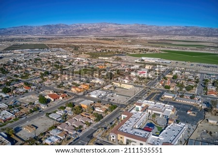 Aerial View of the California Town of Coachella which is home to a Festival